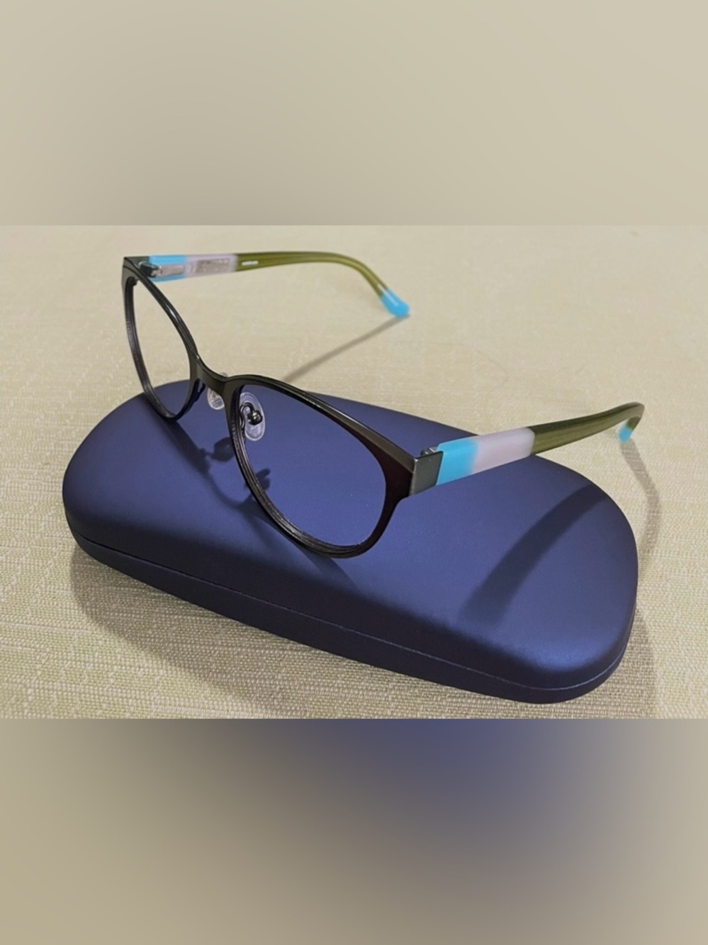 Kensie Celebrate Women's Olive, Brown & Teal Rx-Ready Eyewear Frames & Hard Case